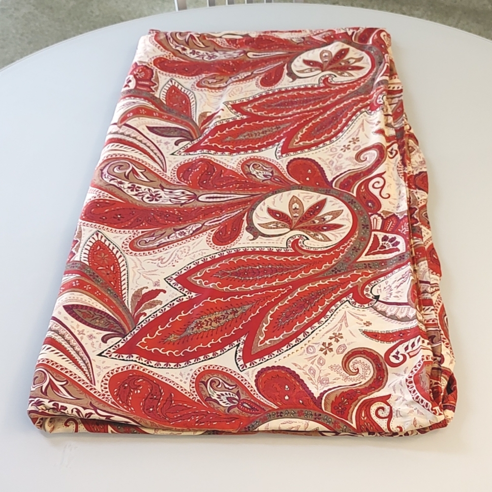 Crate & Barrel Serena Paisley duvet Full Queen Soft India Cotton